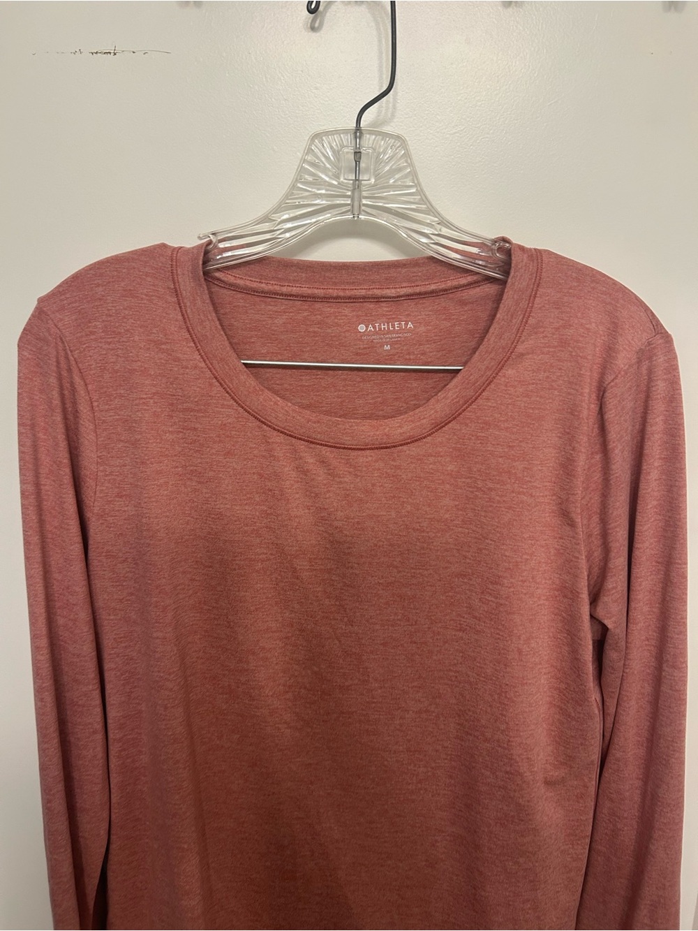 Athleta Long-Sleeve Crew Tee in Dusty Rose Heather - Picture 2 of 8